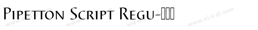 Pipetton Script Regu字体转换